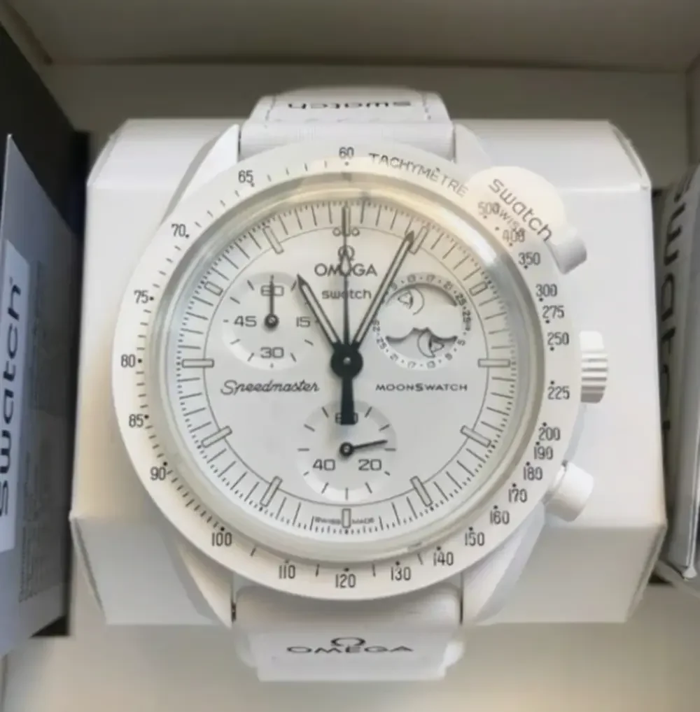 Swatch x Omega Snoopy Moonswatch Mission To The Moonphase - Full Moon (White)